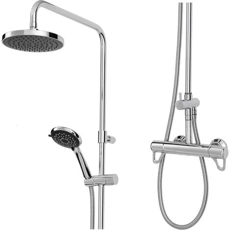 Triton Elina Diverter Thermostatic Lever Bar Mixer Shower TMV3 Overhead Drencher (1/5)