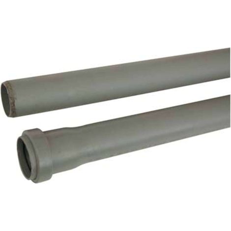 TUBO SCARICO IDRICO AD INNESTO 1 BICCHIERE - PP GRIGIO MM 90 CM 100 - 2 pezzi