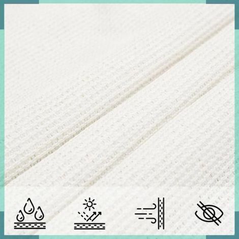 311259 Voile d'ombrage 160 g/m² Blanc 4x4x5,8 m PEHD (1/5)
