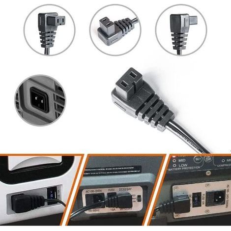 Adaptateur d'alimentation 12 V/24 V CC pour réfrigérateur Alpicool CF35 CX30 CX40 T36 G22 Waeco CFX-35 CDF-36 CDF-26 CF-50 Câble d'extension Mobicool MCF40 FR40 Indel B TB41 (1/2)