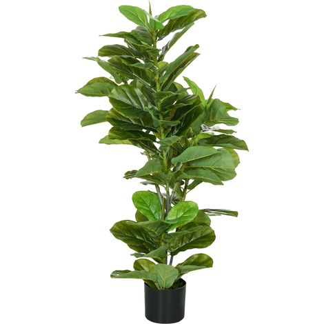 Planta Ficus Artificielle 110 cm 90 Hojas Musgo Maceta Vert
