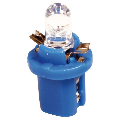 12V Lampada cruscotto 1 Led - B8,5d - 2 pz  - D/Blister - Blu (1/4)
