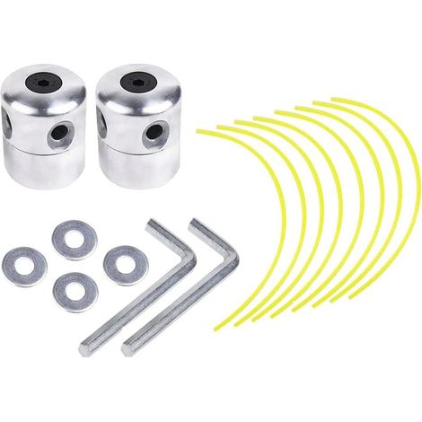 2 Pièces Tete Debroussailleuse Universelle Aluminium Fils Tête Nylon Cut Fil Tête de Coupe en Aluminium Coupe Bordure Tête de Coupe Herbe Kit pour Débroussailleuse Tondeuse à Gazon (1/5)