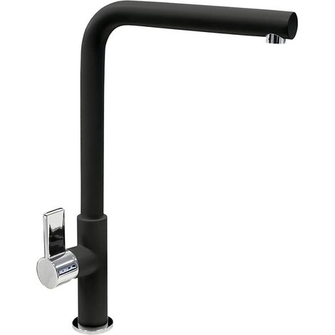 Miscelatore cucina Plados VENMIXL monocomando canna a 90° - Nero Matt (1/2)