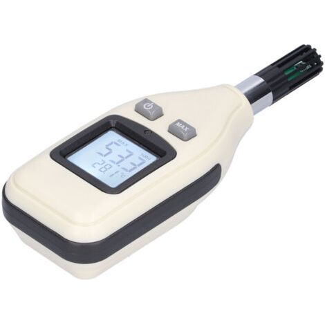 Digitales Thermometer und Hygrometer, hohe Genauigkeit, Temperatur und Luftfeuchtigkeit, mit hintergrundbeleuchtetem LCD-Display (Batterie nicht im Lieferumfang enthalten), (1/5)