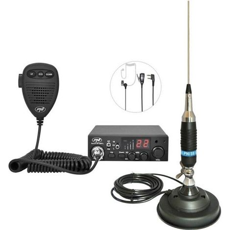 Station de radio - CBI - ESCORT HP 8001L - Casque ASQ + HS81 - Antenne CB PNI S9 avec aimant