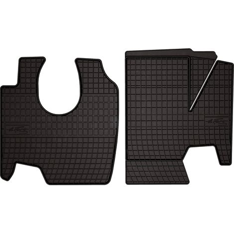 Alfombrillas de goma para coche: Mercedes Citan W415 kombivan, 1.ª fila (2012-2021) - negras, a medida (1/5)