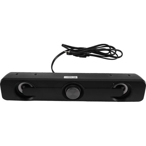 Barre de son filaire compatible avec les projecteurs, PC, ordinateurs portables, téléphones portables et ordinateurs, avec une entrée AUX 3,5 mm.