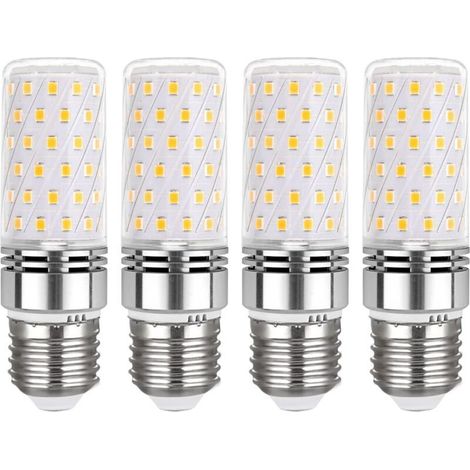 Ampoule E27 Mais LED 16W Blanc Chaud 3000K, 1450LM, 360° Lumière, Équivalent Halogène E27 100 Watt, AC 230V, Non-dimmable, Lampe LED E27 Mais Chaud pour Plafonnier, lot de 4 [Classe énergétique E] (1/4)