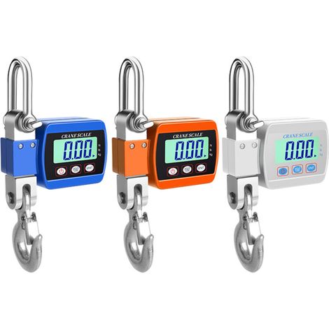 Balanza electrónica portátil de alta resistencia con gancho, de 0,05 a 500 kg, pantalla LCD y conversión de unidades. (1/5)