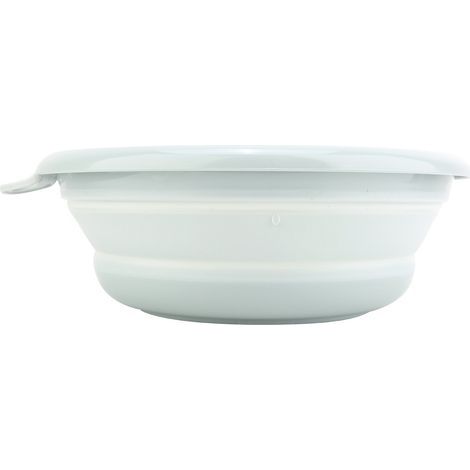 Seau de camping pliable bleu - Bassine de vaisselle en plastique pour cuisine extérieure - Lavabo de voyage rétractable (1/5)