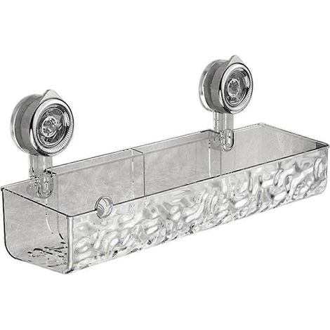 Regal mit Gletschermuster und Saugnapf, transparent, längliche Ausführung