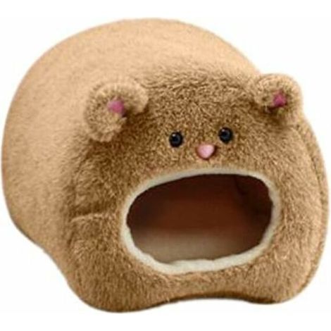 Hamac en peluche pour Hamster Warm Warming Soft Bed pour Rat Rabbit, Marron (1/4)