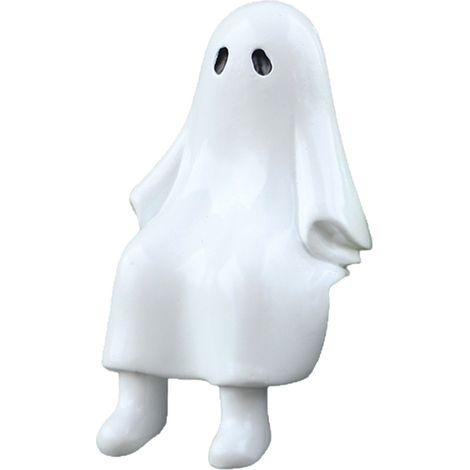 Figurines de fantômes d'Halloween, décorations de table, objets de collection saisonniers en résine, sculptures fantômes (1/5)