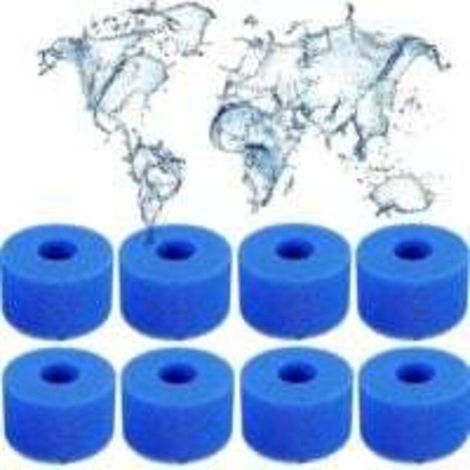 YMYNY Lot de 8 filtres en mousse de type S1, spa pour S1, réutilisables, pour piscine de type S1, pour piscine, aquarium, spa. (1/4)
