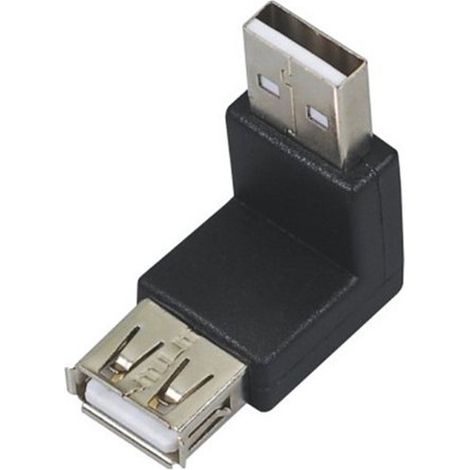 Adaptador USB macho a USB Hembra angulo 90º (1/2)