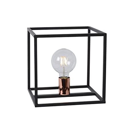 Lucide Arthur della lampada da tavolo, Metallo, E27, 60 W, Nero, 25 x 25 x 25 cm (1/4)