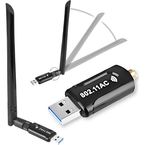 Adattatore WiFi dual band USB 3.0 AC 1200 Mbps 5 GHz (1/5)