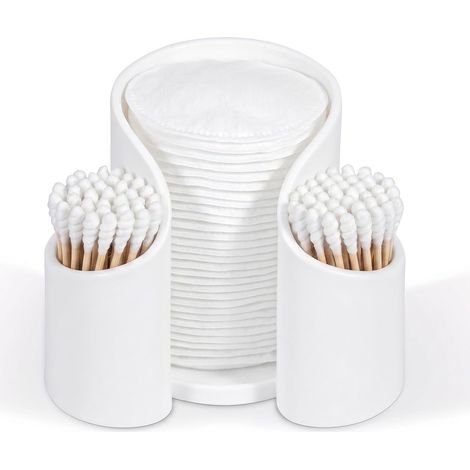 Distributeur de cotons-tiges, boîte de rangement pour cotons-tiges, rangement de commode, boîte de rangement en plastique (1/5)