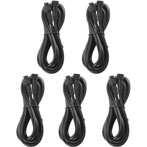 Ede 10 pcs 1M 2Pin Câble d'extension IP67 résistant à l'eau pour lampes LED Couleu RGB Spot Led Eclairage extérieur Spot (1/5)