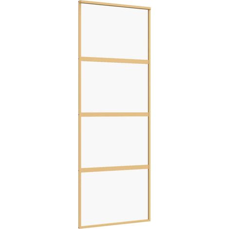 Maison Exclusive - Schiebetür Golden 76x205 cm ESG-Klarglas und A