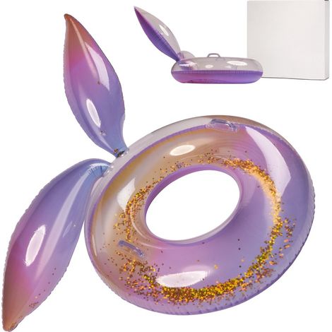 Bouée gonflable sirène avec galaxie à paillettes XXL