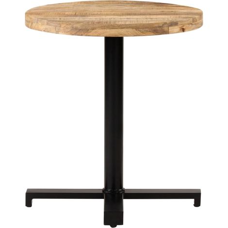 Maison Exclusive - Tavolino da Bistrot Rotondo Ø70x75 cm in Legno di Mango Grezzo