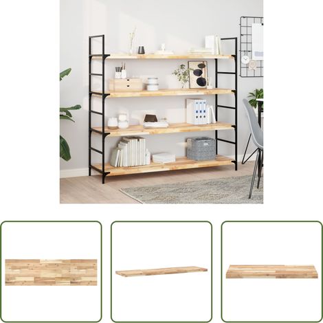Bois d'acacia - Étagère flottante 120x40x4 cm bois d'acacia massif non traité (1/5)