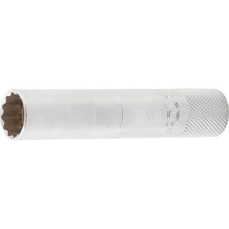 Douille Bougie - 14 Mm - Paroi Mince - Aimantée - Acier Chrome-Vanadium - 90 Mm - 12 Pans - Carré 3/8 (1/2)