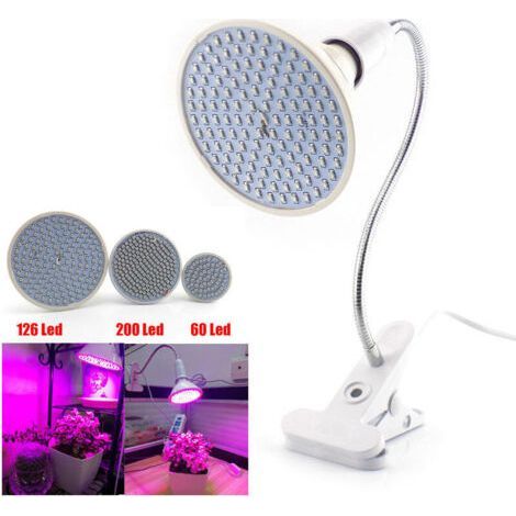 LED Plant Lamp Clip Desktop Light Grow Light Rotatable Grow Light 360° 12W Red Blue Warm White with Planter for Planting Clip Clamp Lighting Planted Growing Light Bulbs (1/4)