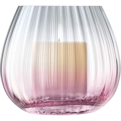 Lanterne/Vase H13 cm Rose/Gris (1/5)