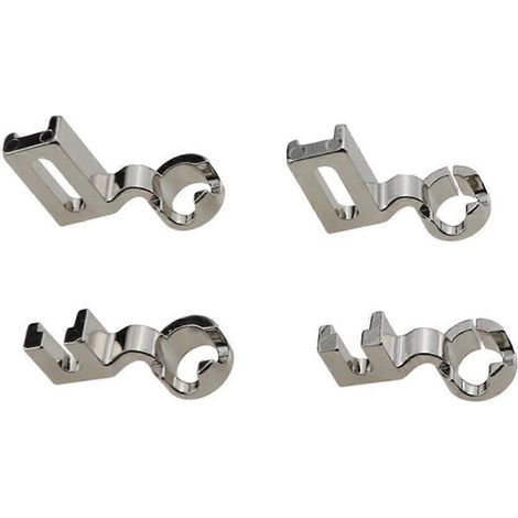 Pied presseur universel pour machine à coudre, acier inoxydable, court, profil bas, matelassage et broderie à forme libre, style ouvert, argenté, 2 x 2,8 cm, 1 pièce. (1/5)