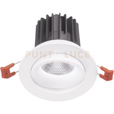 Faretto da incasso GFA1042C orientabile LED 25W 2100lm 3000K 36° CRI90 Struttura in alluminio bianco satinato - Gealuce