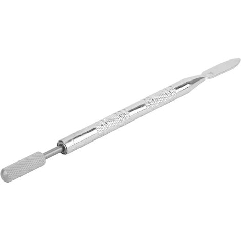Outil de perforation du cuir à double usage, pointe en laiton, stylo à huile pour le bord, bricolage et artisanat (pointe argentée) (1/5)