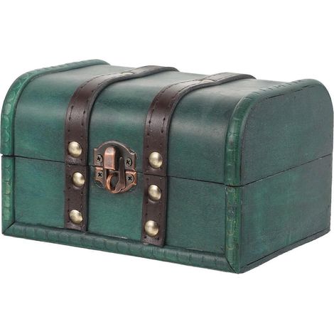 Boîte à bijoux en bois style vintage avec serrure, lot de 3 compatible pour usage domestique (1/4)