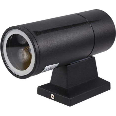 Außenwandleuchte mit einem Kopf, direkt nach oben und unten gerichteter Strahler, wasserdicht, 3 W, für Tür oder Säule. (1/5)