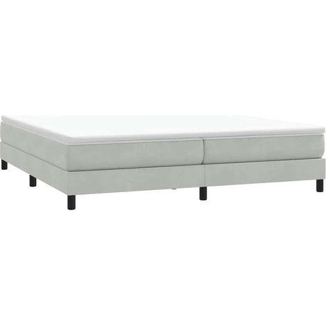Boxspringbett ohne Matratze Hellgrau 200x210 cm Samt vidaXL