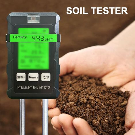 Testeur Ph Sol - Testeur 6-en-1 Pour Fertilité Humidité Lumière Humidité Air Température - Pour Jardinage Intérieur Serre Potager - 1 Pièce (1/5)