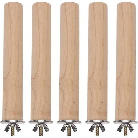 Lot de 5 perchoirs à oiseaux en bois