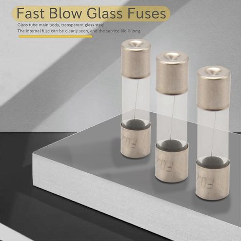 Lot de 10 fusibles en verre à action rapide 250 V 0,2 A (200 mA), 5 mm x 20 mm - FFY (1/4)