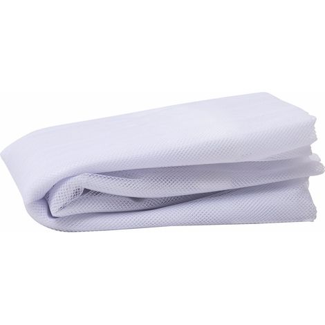 Werka Pro – Moustiquaire aimantée blanche 130 x 160 cm – Polyester léger 40 g/m² – 2 pans pour circulation d'air optimale – Moustiquaire de fenêtre - PRO 130 X