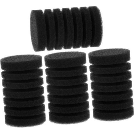 (Schwarz) Packung mit 4 Ersatzschwämmen für kleine Wasserpumpen, Reinigungsschwämme für Aquarienwasserpumpen, Aquarienzubehör und Reinigungsprodukte.