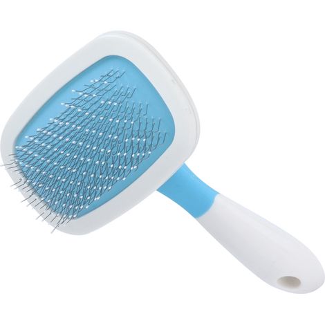 Peigne à airbag massant pour animaux, peigne lisse à aiguilles pour chiens et chiots, en plastique, démêle les nœuds, grand modèle bleu (1/5)