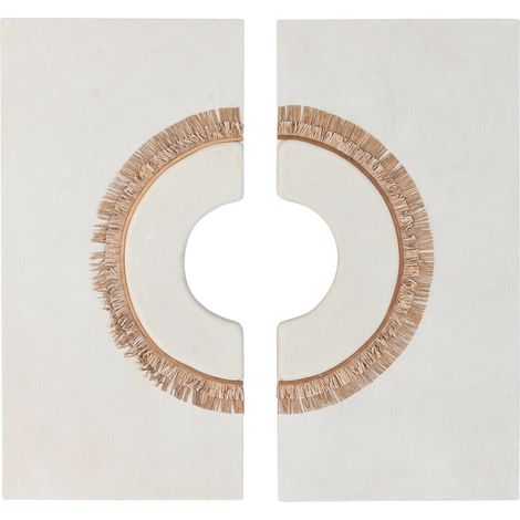 Decoracion Pared Set 2 Mdf Fibra 120X6X120 Circulo (1/4)