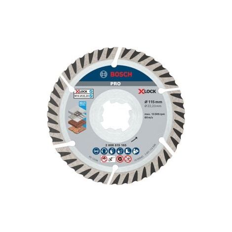 Bosch PRO Multi Material X-LOCK Diamanttrennscheibe, 115 x 22,23 mm - 2608615285