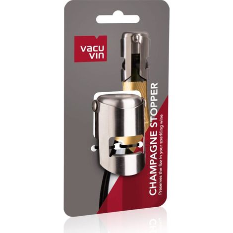 VACUVIN - BOUCHON CHAMPAGNE ACIER BROSSE (1/4)