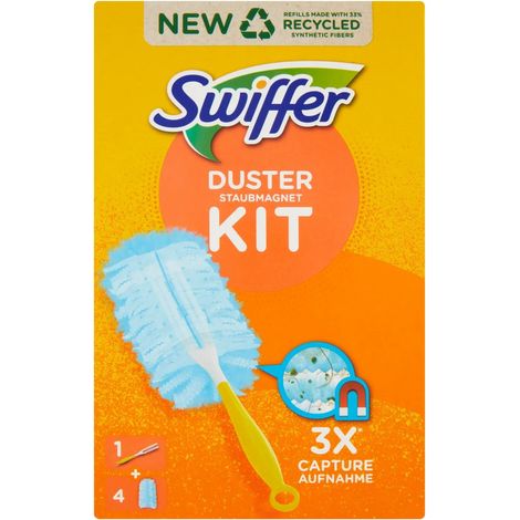 Swiffer Piumino Starter Kit – 1 Manico + 4 Ricariche (1/3)