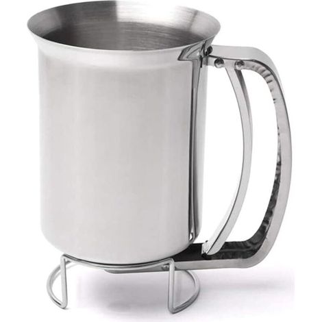 Pancake batter dispenser, stainless steel batter dispenser, funnel cake dispenser, batter pourer for baking cupcakes, muffins, pancakes and waffles (1/5)