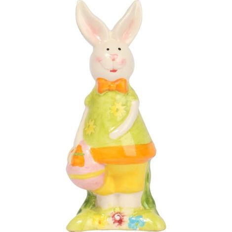 Figurine de lièvre en céramique, jaune (1/3)
