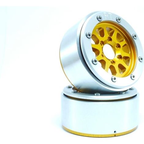 Beadlock Wheels PT-Gear Gold/Silver 1.9